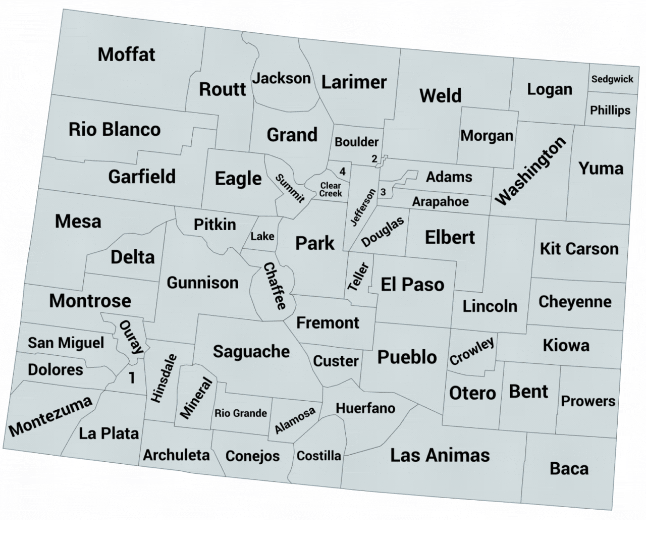 Peaks Precast - Precast Concrete Foundation Construction Systems - Delivery Service Area Map Colorado