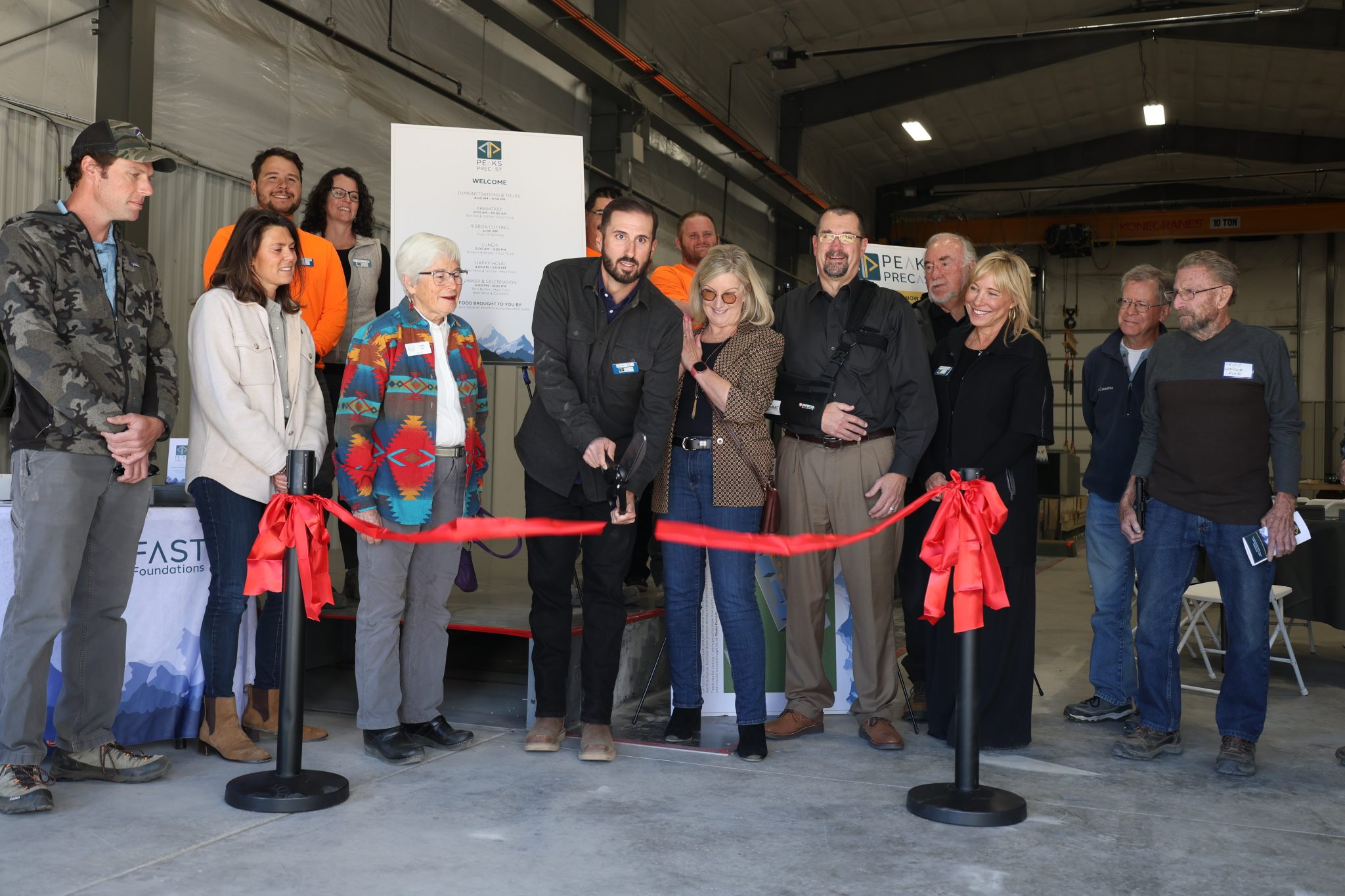 Ribbon Cutting picture Peaks Precast open house event photo by Carly Winchell